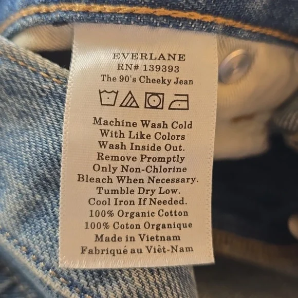 EVERLANE, The 90's Cheeky Jean, Blue, EUC, Women's 27 - Picture 12 of 16